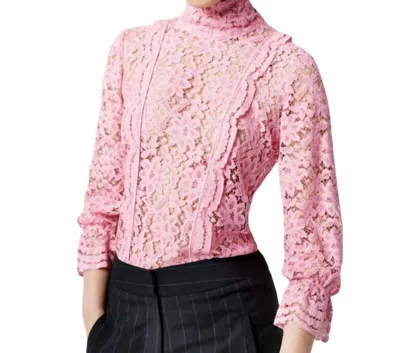 Shop Smythe Scalloped Lace Top In Flamingo In Pink