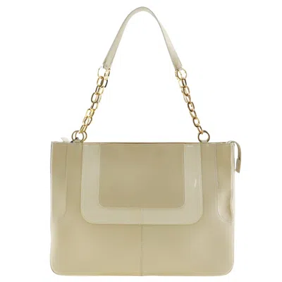 Pre-owned Versace Leather Shoulder Bag () In Beige