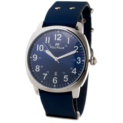 Folli Follie Leather Women's Watch In Blue