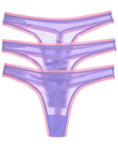 On Gossamer Ongossamer 3pk Hip-g Thong In Purple