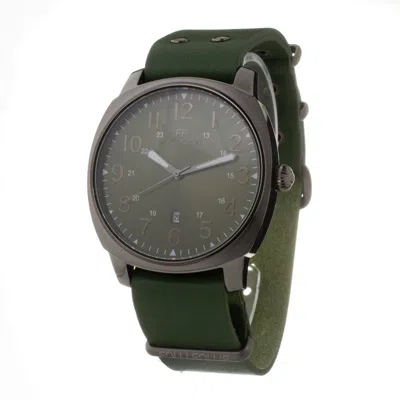 Folli Follie Leather Men's Watch In Green