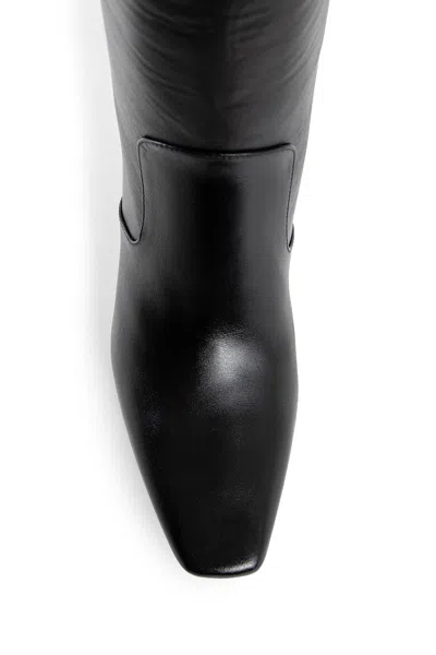 Chloé High Heel Knee-high Square Toe Boot In Black