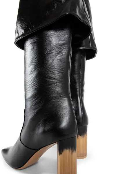 Chloé High Heel Knee-high Square Toe Boot In Black
