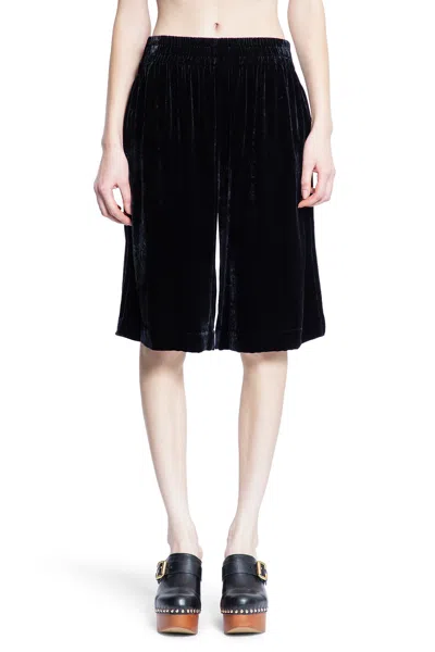 Chloé Long Velvet Shorts In Black