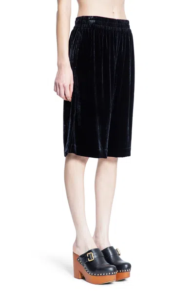 Chloé Long Velvet Shorts In Black
