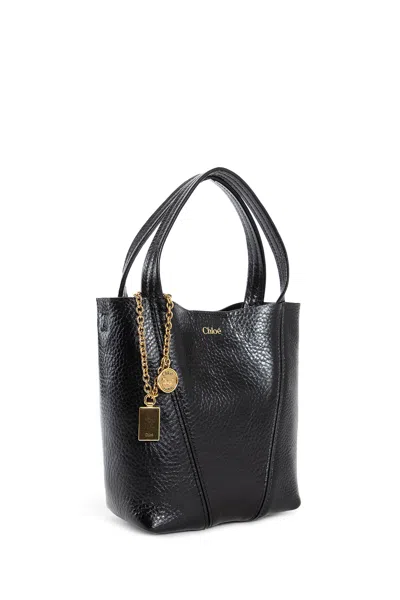 Chloé Woman Black Top Handle Bags In Black