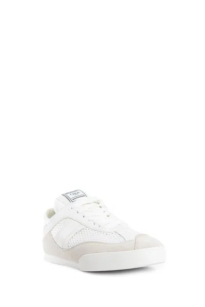 Chloé Womens Chloe Kick Brand-patch Low-top Suede Trainers In Off-white