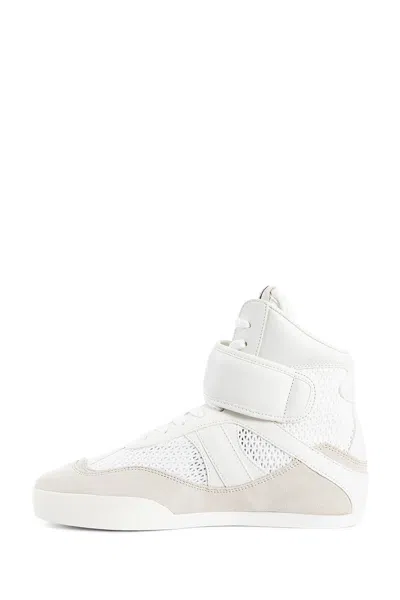 Chloé Kick Synthetic Fabric And Suede Sneakers In Off-white