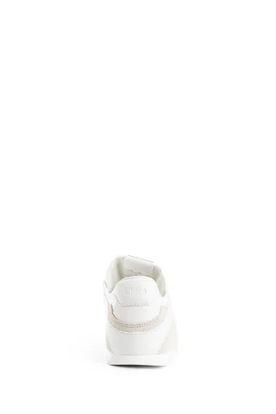 Chloé Womens Chloe Kick Brand-patch Low-top Suede Trainers In Off-white