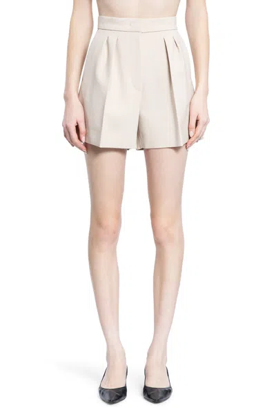 Max Mara Woman Beige Shorts In Beige