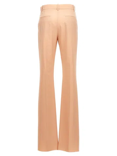Valentino Wool Tailoring Pants With Pockets And Flared Leg In Beige