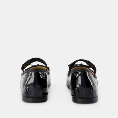 Anine Bing Round Toe Ballet Shoes In Black