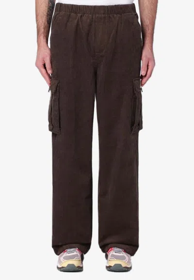 Brain Dead Brown Corduroy Cargo Trousers In Brown
