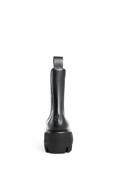 Alexander Mcqueen Man Black Boots In Black