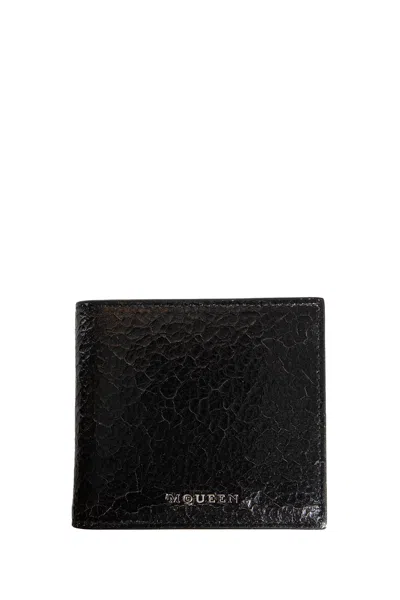 Alexander Mcqueen Man Black Wallets & Cardholders In Black