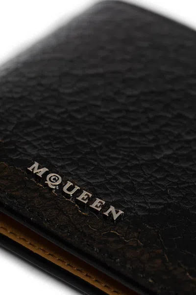Alexander Mcqueen Man Black Wallets & Cardholders In Black