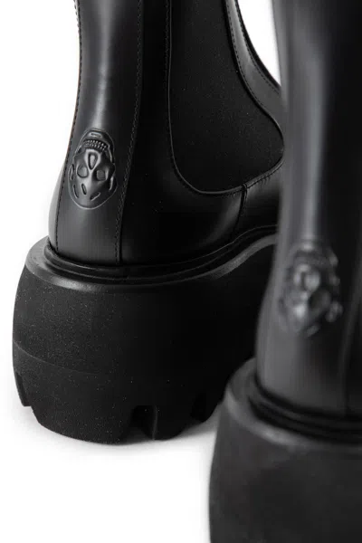 Alexander Mcqueen Woman Black Boots In Black