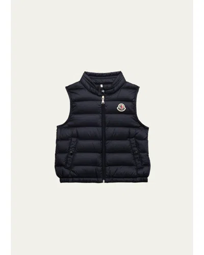 Moncler New Amaury Nylon Packable Down Vest In Blue