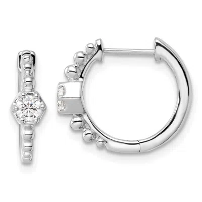 Diamond2deal 14k Gold 0.28 Ct Lab Grown Diamond Hinged Hoop Earrings Vs Clarity, D-e Color In Yellow