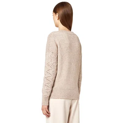 Alpha Studio Beige Wool Alpaca Sweater In Beige