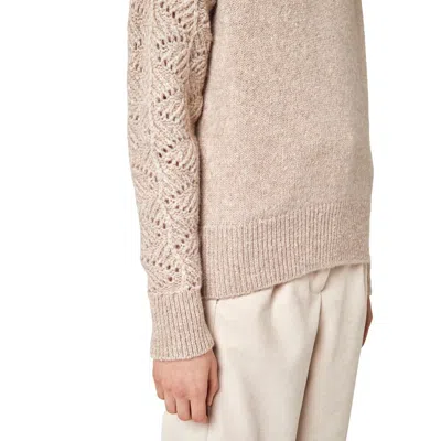 Alpha Studio Beige Wool Alpaca Sweater In Beige