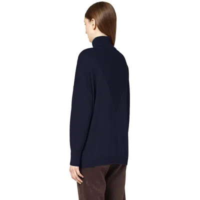 Alpha Studio Blue Silk Sweater In Blue