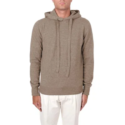 Alpha Studio Brown Wool Vergine Sweater In Brown