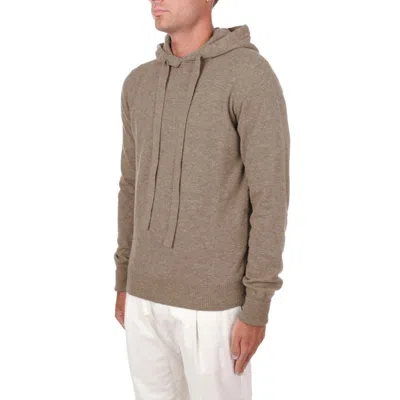 Alpha Studio Brown Wool Vergine Sweater In Brown