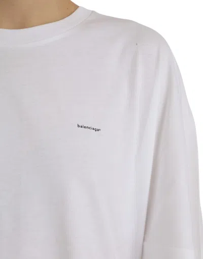 Pre-owned Balenciaga White Cotton Crew Neck Short Sleeves Women's T-shirt ()
