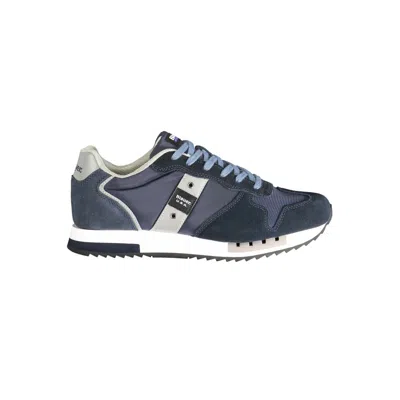 Blauer Sleek Black Sports Sneakers With Contrast Accents In Blue