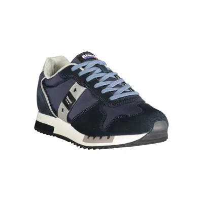 Blauer Sleek Black Sports Sneakers With Contrast Accents In Blue