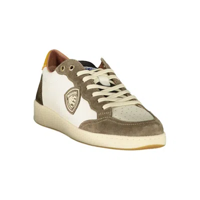 Blauer White Polyester Sneaker In White