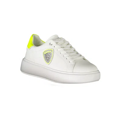 Blauer White Polyester Sneaker In White