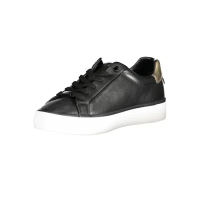 Calvin Klein Black Polyester Sneaker In Black