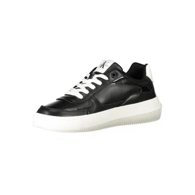 Calvin Klein Black Polyester Sneaker In Black