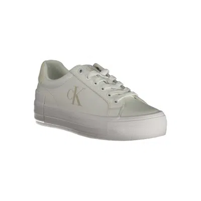 Calvin Klein Sleek White Sneakers With Eco-friendly Twist In White