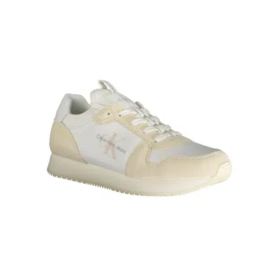 Calvin Klein White Polyester Sneaker In White
