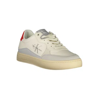 Calvin Klein White Polyester Sneaker In White