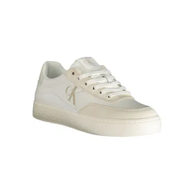 Calvin Klein White Polyester Sneaker In White