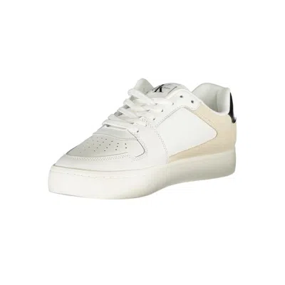 Calvin Klein White Polyester Sneaker In White