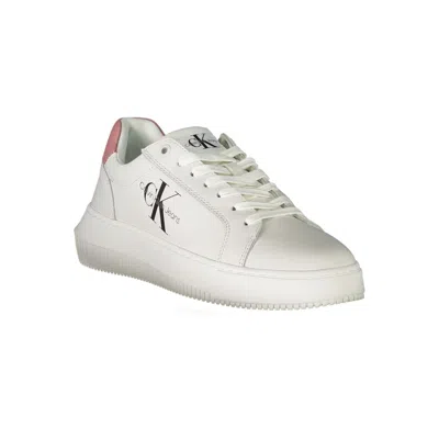 Calvin Klein White Polyester Sneaker In White