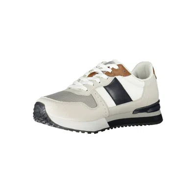 Carrera Blue Polyester Sneaker In White