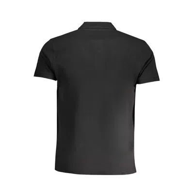 Cavalli Class Black Cotton Polo Shirt In Black