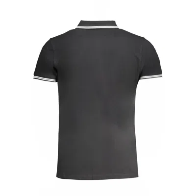 Cavalli Class Black Cotton Polo Shirt In Black