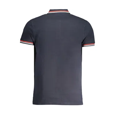 Cavalli Class Blue Cotton Polo Shirt In Black