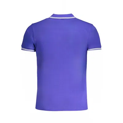 Cavalli Class Blue Cotton Polo Shirt In Blue