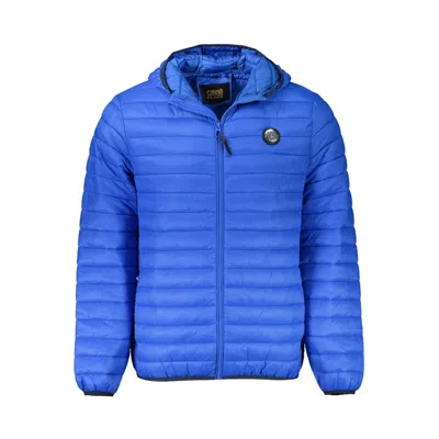 Cavalli Class Blue Polyamide Men Jacket In Blue