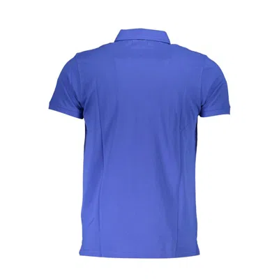 Cavalli Class Blue Cotton Polo Shirt In Blue