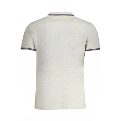 Cavalli Class Brown Cotton Men Polo Shirt In Gray