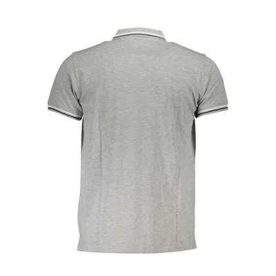 Cavalli Class Brown Cotton Men Polo Shirt In Gray